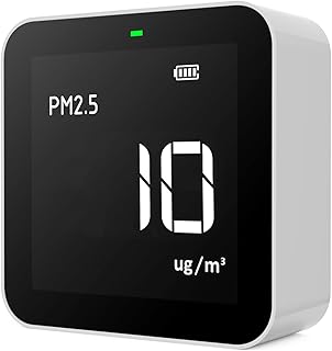 Temtop Battery Powered Air Quality Monitor Indoor PM2.5 AQI TVOC Detector Tester for Home Office, Cost Effective USA Certified Meter