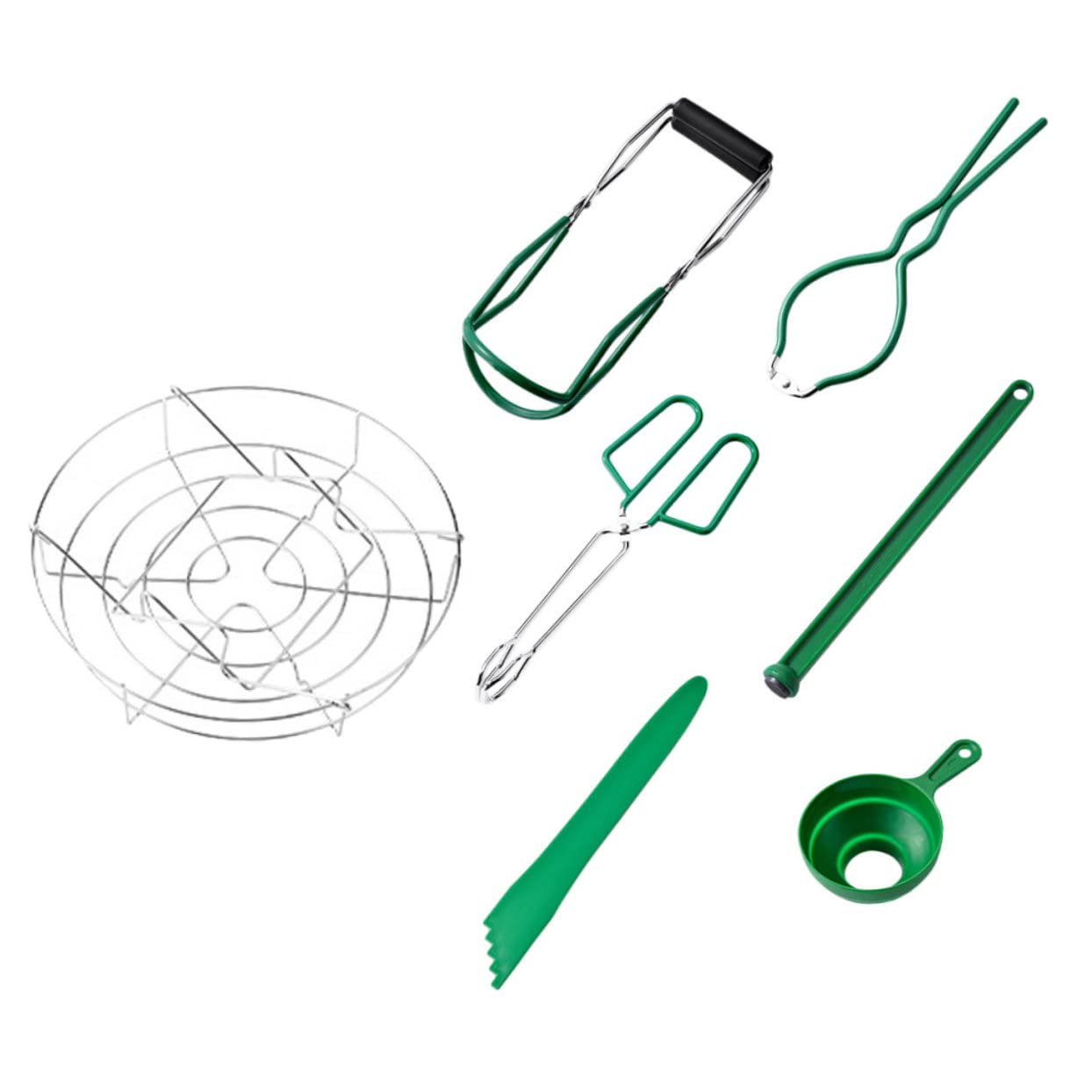IMIKEYA Kit de Enlatado en Acero Inoxidable de 7 Piezas y Silicona