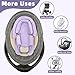 SWESEN Infant Car Seat Insert & Strap Covers, Car Seat Head Support for Baby Girls, 2 in 1 Breathable Air Mesh Car Seat Insert for Newborns, Double-Sided Reversible, for Infants Aged 0-12 (Purple)