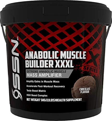SSN SCEINTIFIC SPORTS NUTRITION Mass Gainer powder X-Series Anabolic Muscle Builder XXXL (Pack of 11lbs, Chocolate)