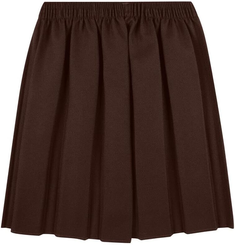 FASHION MY LOVE UK School Uniform Girls Summer Formal Dress Bottom Full Elastic Box Pleat Skirt Only Uniform