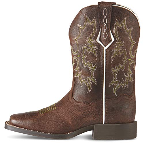 ARIAT ARIAT Girls Tombstone Western Boot, Earth/Black, 13.5 Little Kid US