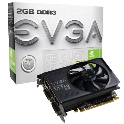 EVGA GeForce GT 740 Superclocked 2GB DDR3 Dual Slot Graphics Card 02G-P4-2743-KR