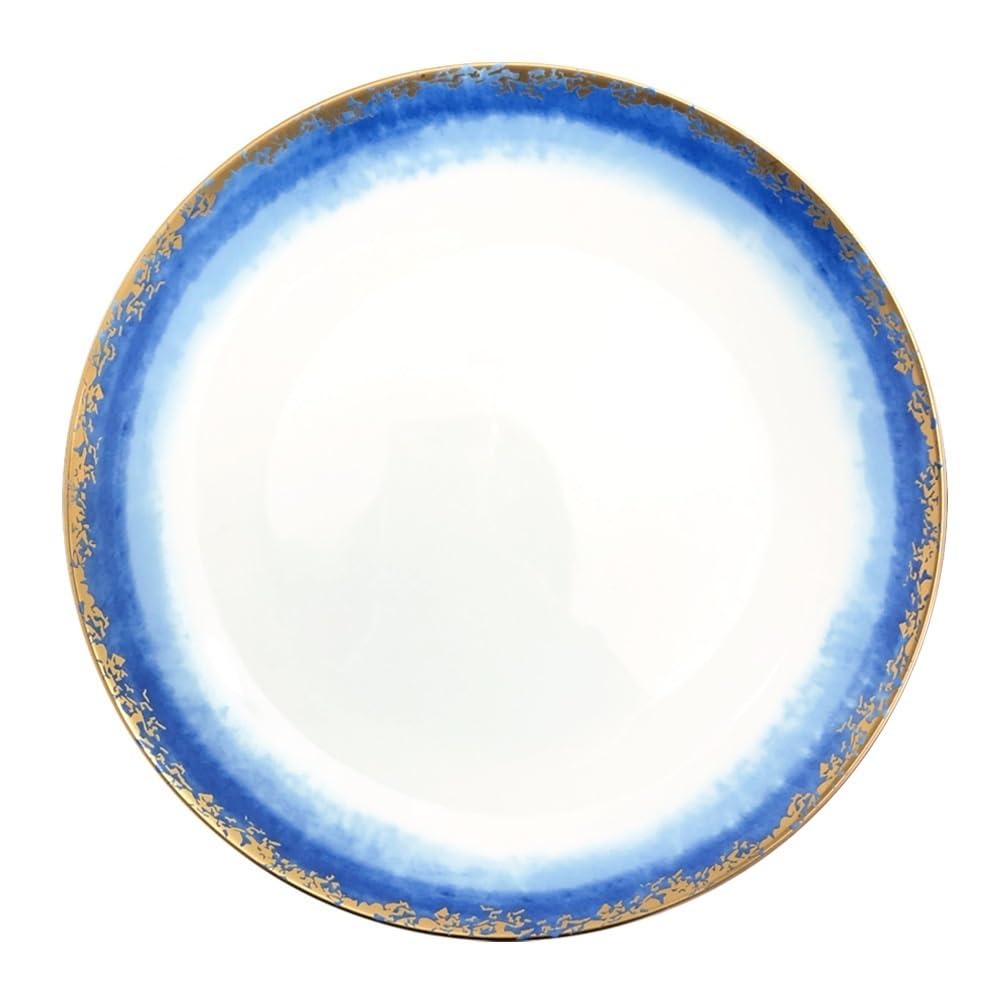 Talerze do makaronu, ceramiczne talerze deserowe zastawa stołowa ceramiczna niebieska plaża zastawa stołowa talerz owocowy styl skandynawski model pokój porcelana kostna talerz ozdoby 4