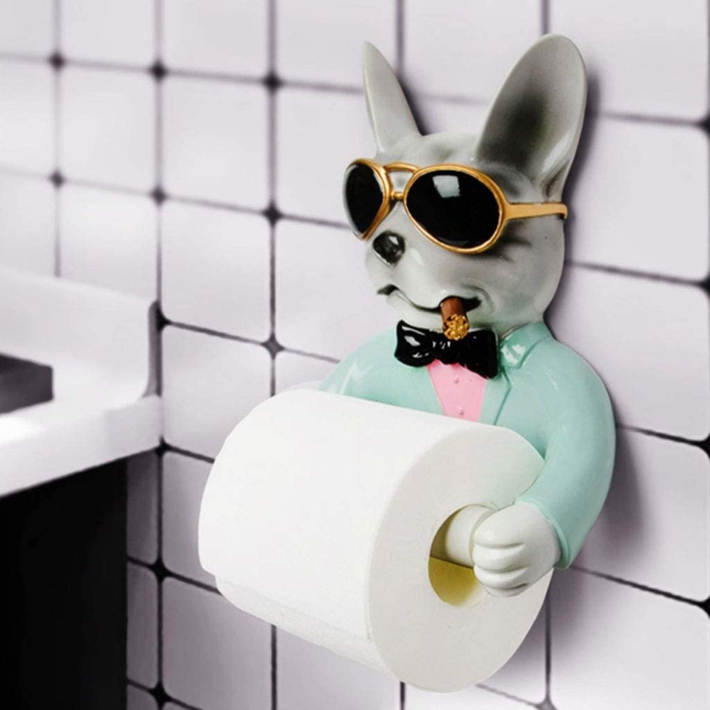 Uchwyt Papier Kreatywny Stojak Na Papier Toaletowy Do Przechowywania W Łazience Uchwyty Ręczniki Rolkę Beczka Bez Wykrawania Toaletowy(E)