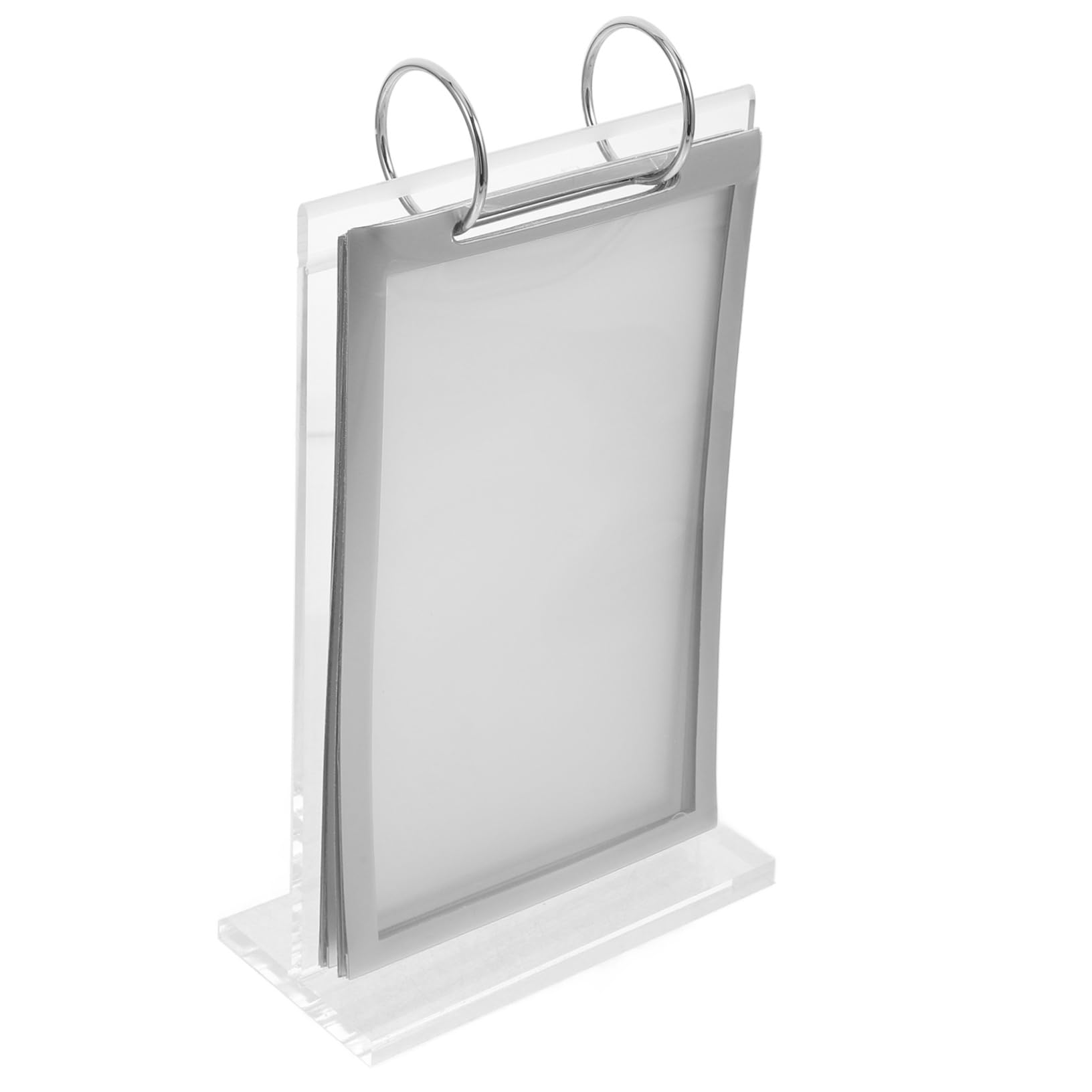 Operitacx 3piezas Soporte De Menú De Transparente Con Base Exhibidor De Carteles Vertical Restaurantes y Eventos Holder De Señal Para Mesas y Mostradores