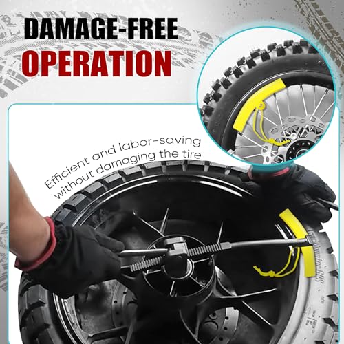 Image of Dirt Bike Tire Changing Tool Kit Complete Package for Motocross, Enduro, Dirt Bikes 16 inch-21 inch Wheels, Includes 15 /17 /20 /25mm Axles, Black