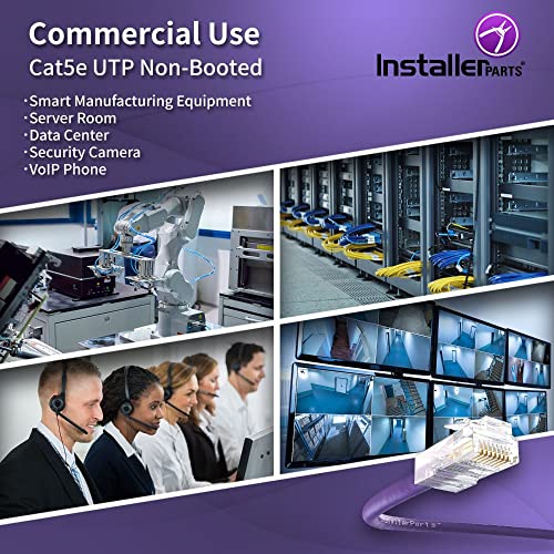 Cable Ethernet CAT5E 3 pies 10 unidades color púrpura miniatura 3