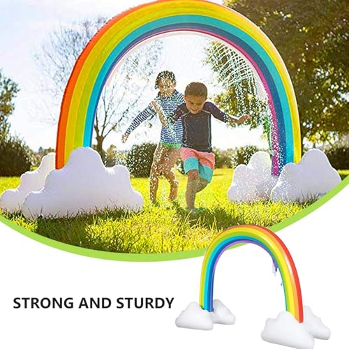 Arche gonflable arc-en-ciel arroseur eau interactif avec jets intégrés