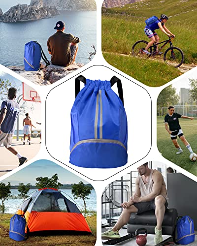 BROTOU Bolsa de deporte para fútbol, mochila con cordón, ajustable, cordón, bolsa de gimnasio, resistente al agua, bolsa de deporte para hombre, mujer, niños y jóvenes - imagen 9