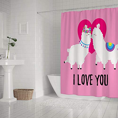 Rideau de douche anti-éclaboussures alpaga polyester lavable 72x72" - 3