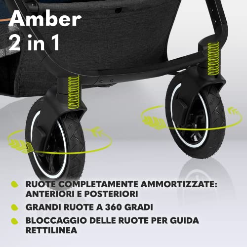LIONELO Amber Passeggino 2in1 Duo Passeggino da 0