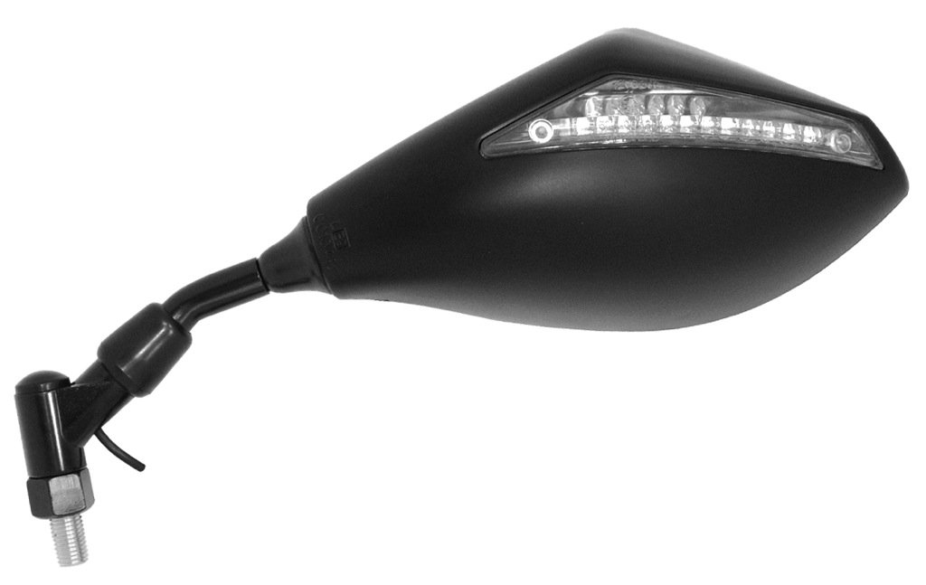 Spiegel Vicma Blinklicht M10 gelbe LED links, Silber
