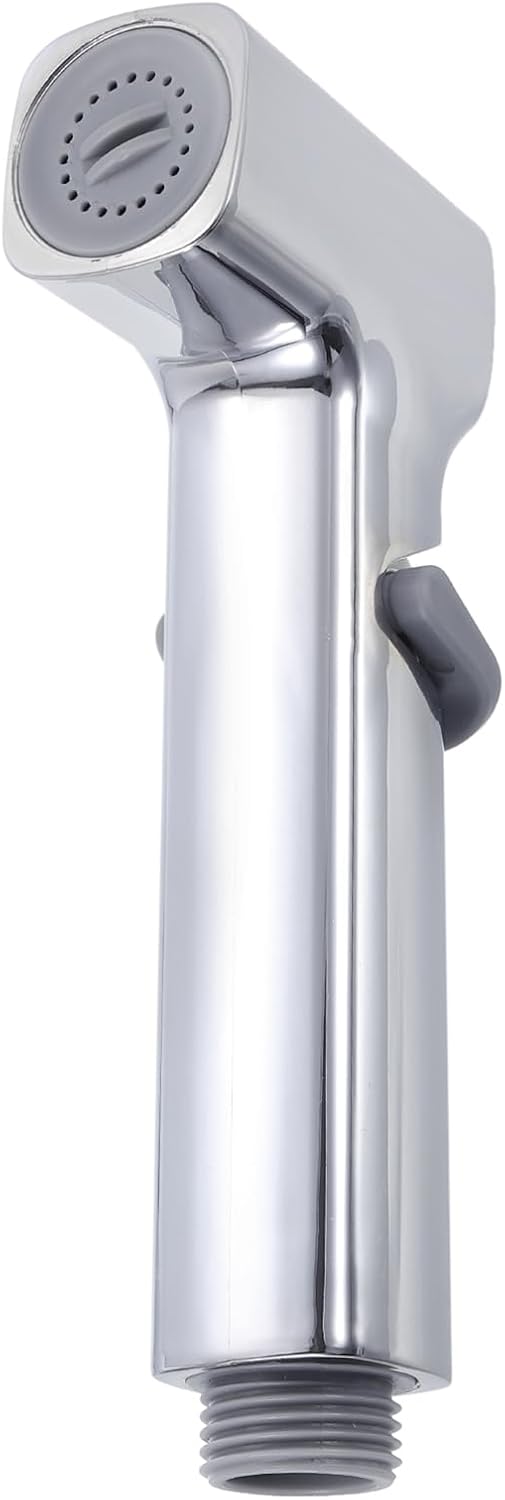 uxcell Bidet Sprayer, Pressurized Handheld Bidet Sprayer for Toilet, Jet Spray Bidet Attachment Bidet Toilet Sprayer Head for Kitchen Bathroom Toilet Flushing Washing, Right Angle, Silver