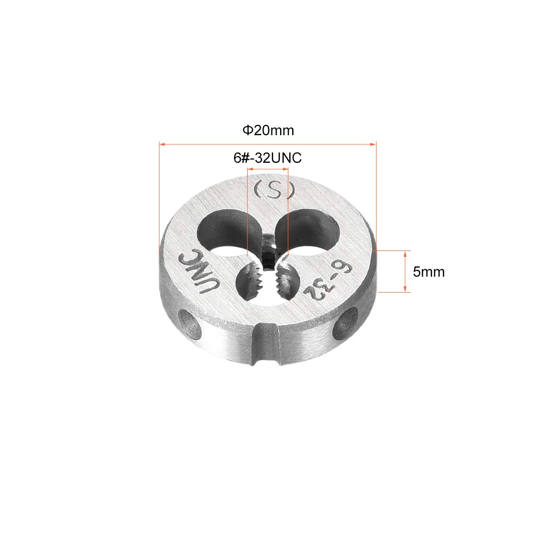 uxcell 6-32 UNC Round Die, Machine Thread Right Hand Threading Die, Alloy Steel Screw Thread Cutting Die — Amazon image 2