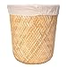 yunyu, Cesta de Almacenamiento de ratán, Barril de Aperitivos de Escritorio Redondo, Cesta de artículos Diversos Cesta vietnamita Tejida a Mano, Cesta de Basura Cesta de Maquillaje (30x40x45 cm)