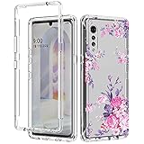 Shinyzone 2 in 1 Heavy Duty Case for LG Velvet 5G,Sturdy Armor Hybrid Rigid Hard PC Front Bumper Cov