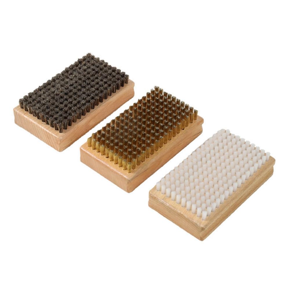 Brosse à Fart Pour Ski Et Snowboard – 3 Poils : Laiton, Nylon, Crin De Cheval