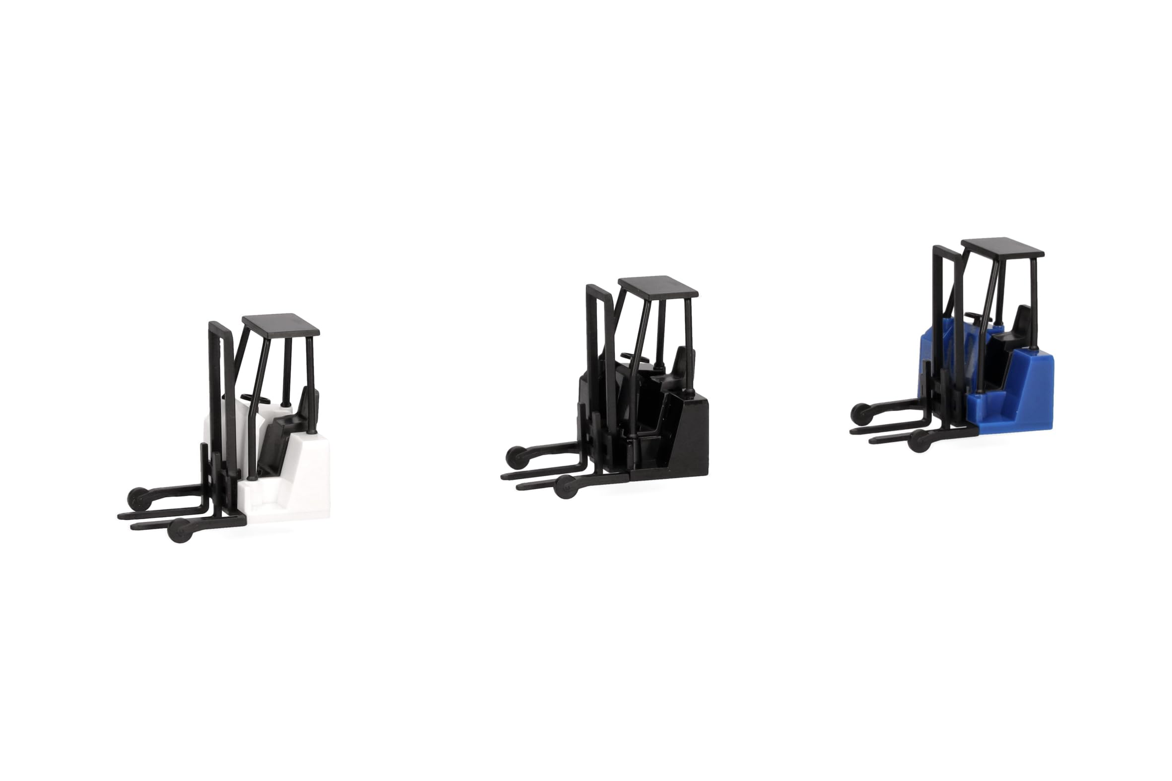 Herpa accessory portable forklift in white, blue and black, 1:87 scale, miniature model, plastic
