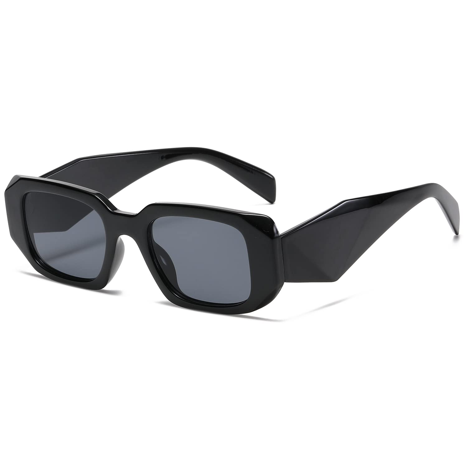 EYLRIMThick Square Frame Sunglasses for Women Trendy Chunky Rectangle Sun Glasses