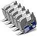Produktbild 5x Labelwell 18mm x 8m Kompatibel Schriftband Ersatz für Brother Tze-241 Tze241 Tz Tzc-241 Schwarz auf Weiß für Brother PT-D450VP PT-D400 PT-E300VP PT-E500VP PT-P900W PTP950NW PTD600VP PTP750W