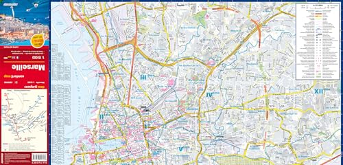 Marseille 1/15.000 (carte format poche laminée - plan de ville)