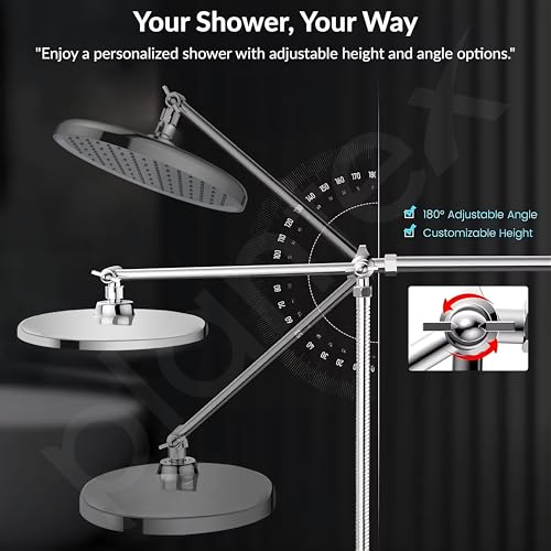 Image of Plantex 304 Stainless Steel Flexible Hose Pipe & Hand Shower Holder /Shower For Bathroom Full Set with 3-Mode Hand Shower - Chrome