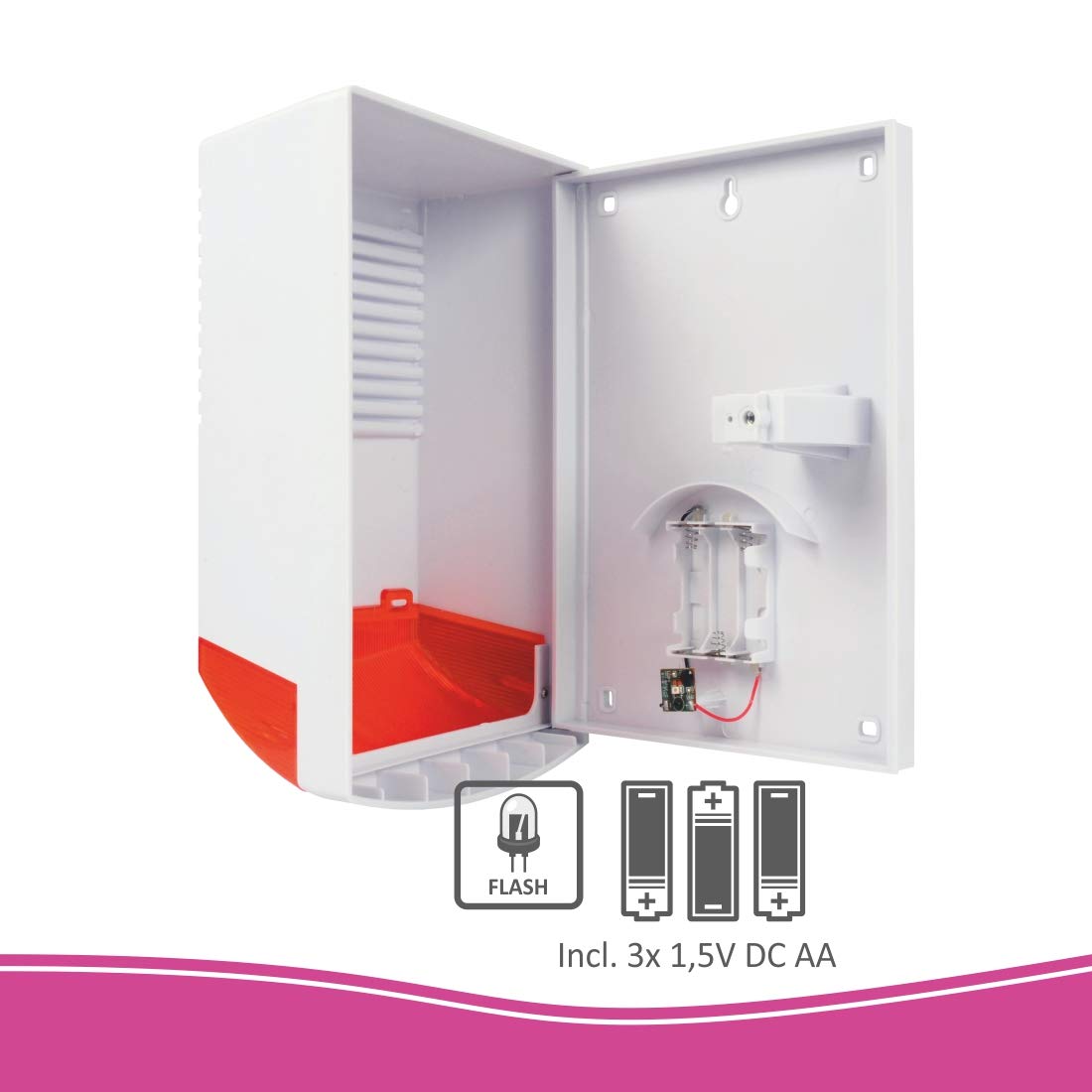 ELRO ADS1F Sirena de Alarma ficticia - con luz LED Intermitente