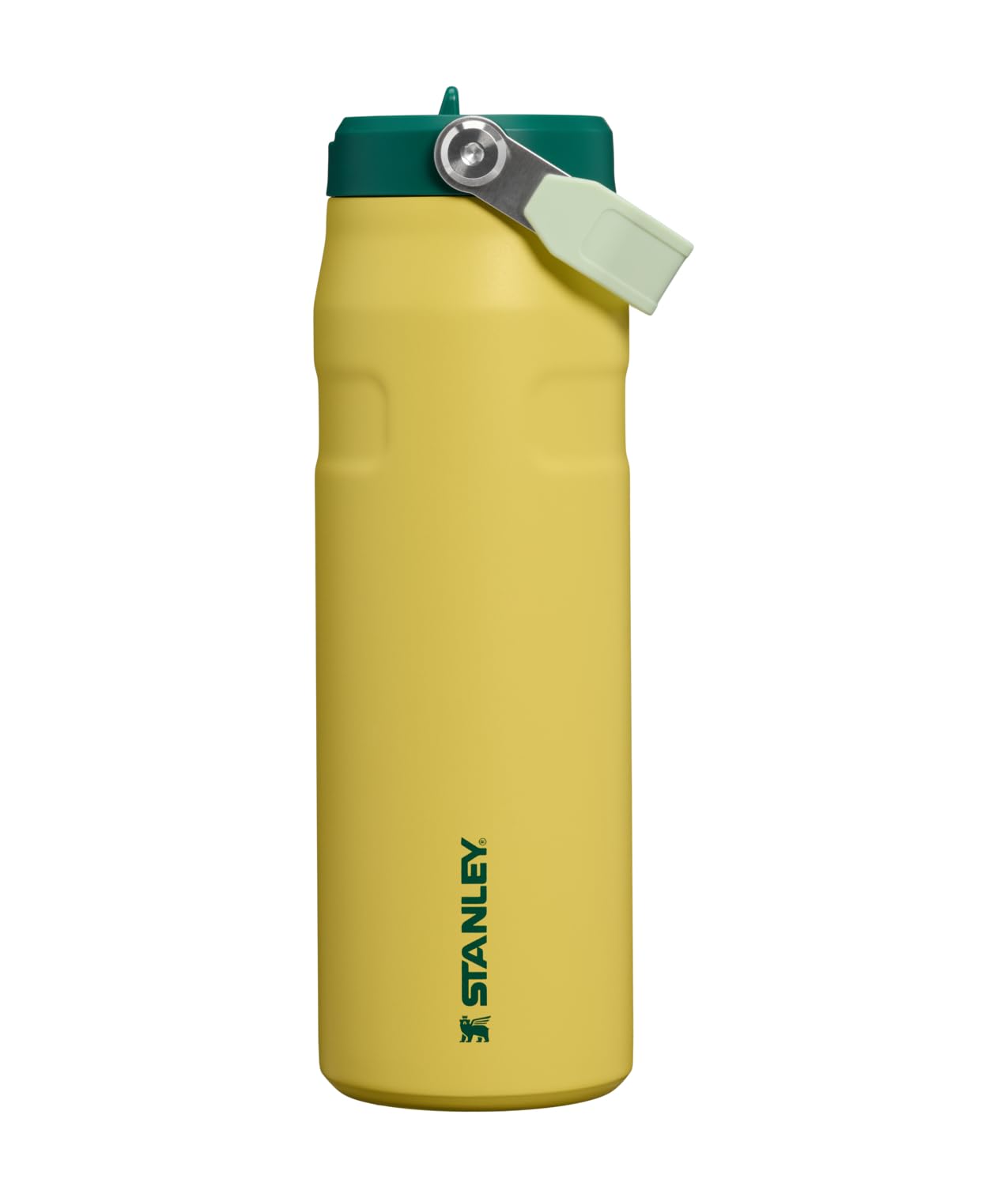 STANLEY IceFlow Flip Straw 2.0 Bottle, 24 oz, Daffodil Emerald | Easy Carry Handle | Twist On Lid and Flip Up Straw | Lightweight Water Bottle | Insulated Stainless Steel | BPA-Free