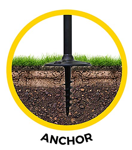 Gama Sonic GS-105S-G-WW Baytown II Lamp Outdoor Solar Light and Post with Ground EZ-Anchor, Black Finish
