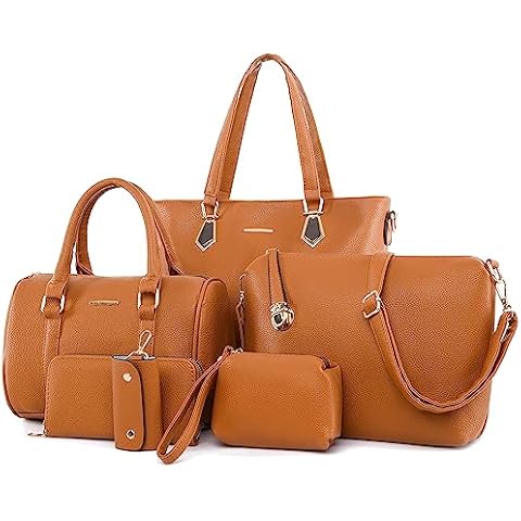 OTMIPIML 6-Piece Synthetic Leather Handbag Set Cover
