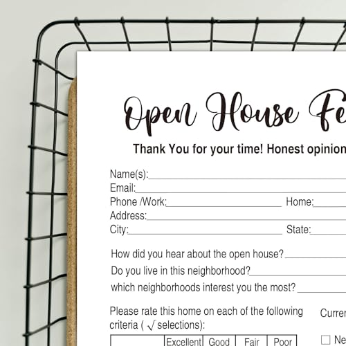 100 Pieces Open House Signs for Real Estate Supplies, Feedback Notepad Sign-in Form For Seller Clients, Realtors, Home Sellers, Agents Brokers, 6 x 8 Inch - Image 7