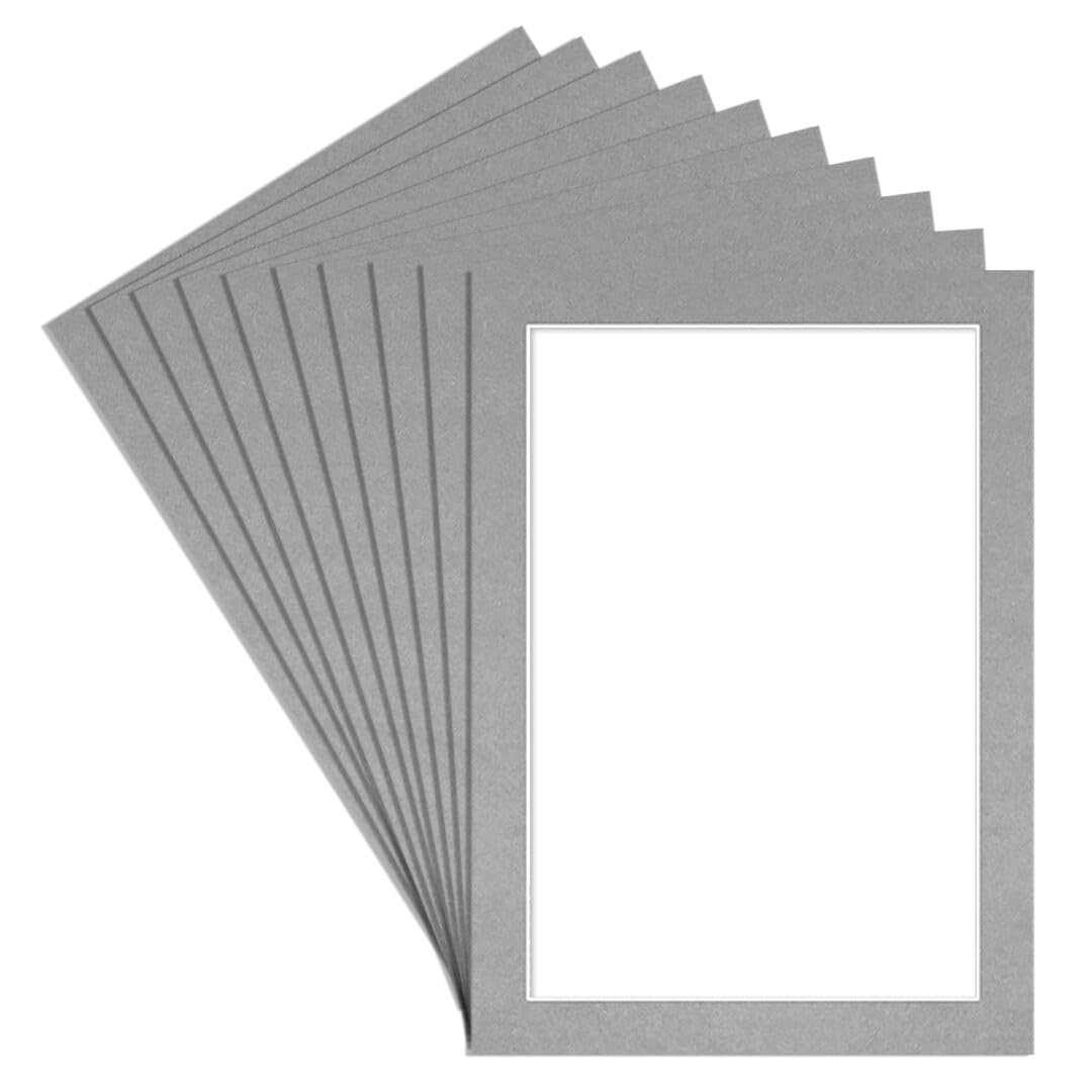 Alison Kingsgate 70X50CM Silver Picture Mount - 60X40CM Aperture - Pack 10