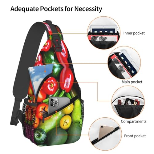 Mochila tipo bandolera urbana negra para senderismo miniatura 4