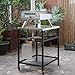 Stainless Steel Outdoor Grill Cart Pizza Oven Stand Trolley Table with Wheels Three-Shelf Movable Food Prep and Work Table Heavy Duty Grill Carts Outdoor Cart 31.5