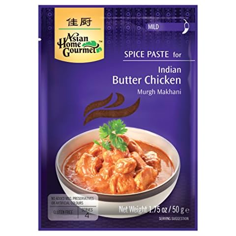 Asian Home Gourmet Spice Paste for Indian Butter Chicken - Murgh Makhani. 1.75oz (Pack of 3) Cover