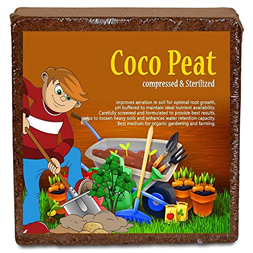 Image of Amazon Brand - Nalla Cocopeat Block 5 Kgs for All Seeds & Plants, Vegetable Garden, Indoor & Outdoor, Home and Terrace Gardening Expands Upto 75 litres Export Quality