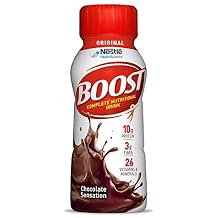 BOOST Original Ready to Drink Nutritional Drinks, Rich Chocolate, 8 Fl Oz Bottles Pack of 24