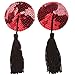 Ayliss Sequin Lingerie Tassel Breast Bra Stickers Nipple Covers-Red