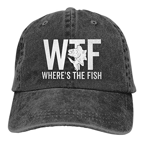Image of WTF Where's The Fish Hat for Women Dad Hats with Design Caps