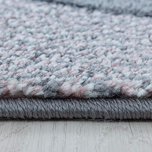 Muratap Vloerkleed Funny Kinderkamer Roze - Laagpolig Tapijt Babykamer, Kinderkamer Jongen, Meisje Sterk en Waterafstotend Kleed - Maat: 230x160 cm - Afbeelding 5
