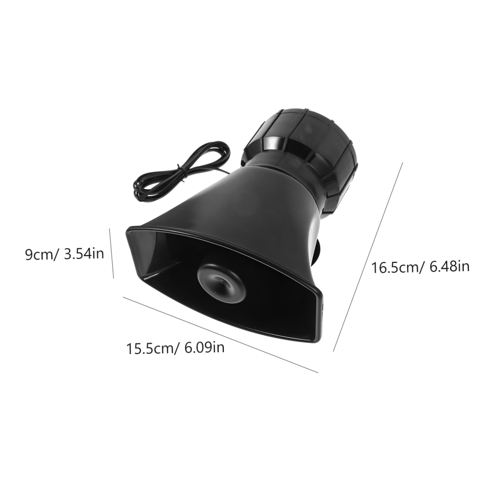 Clacson per Auto e Camion 12v Nero in Plastico Allarme Personalizzabile e Lunga Durata, Sirena Wireless Potente per Sicurezza Veicolare