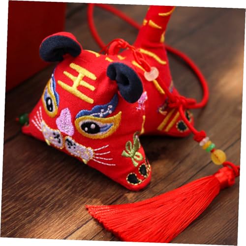 ORFOFE Bolsa bordada delicada con diseño de tigre miniatura 6