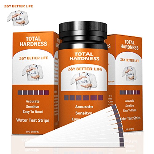 Water Total Hardness Test Strips, Water Hardness Test kit ranges 0-425mg/L, Z&Y BETTER LIFE Water Hardness Test kit,Testing Total…
