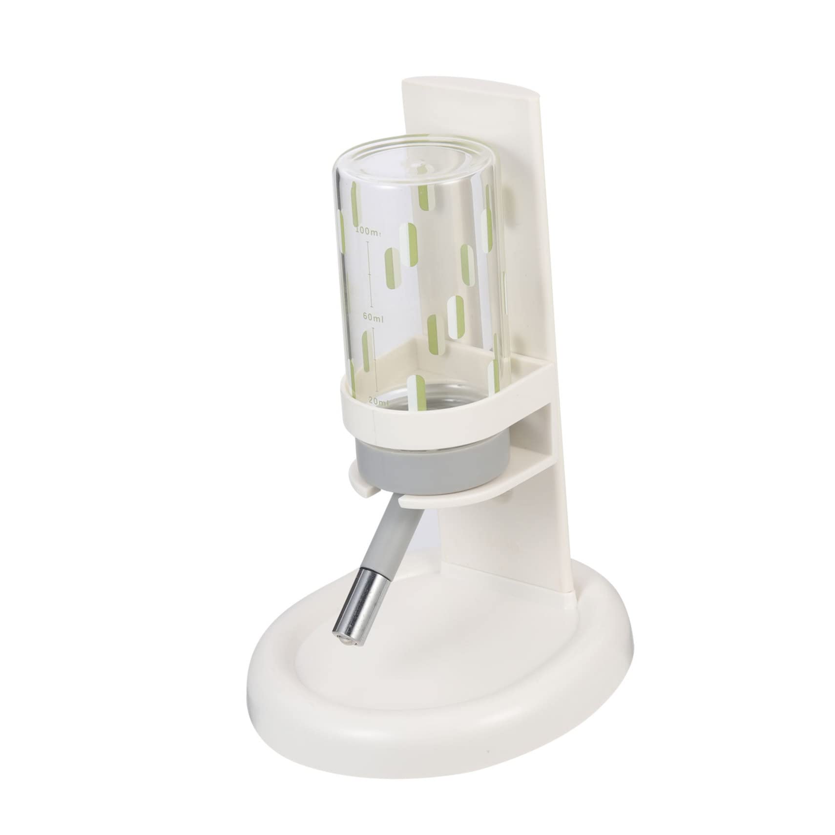 Professioneller Hamster Wasserspender mit Transparenter Glasflasche, Weiß