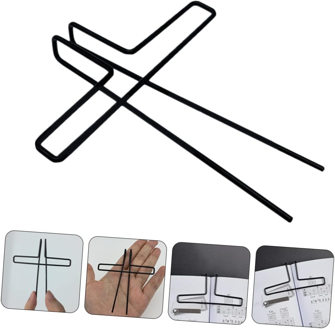 2Pcs Metal Music Note Clips Durable Music Book Page Holders for Piano Guitar Music Openers for Convenient Reading and Easy Carrying image 4