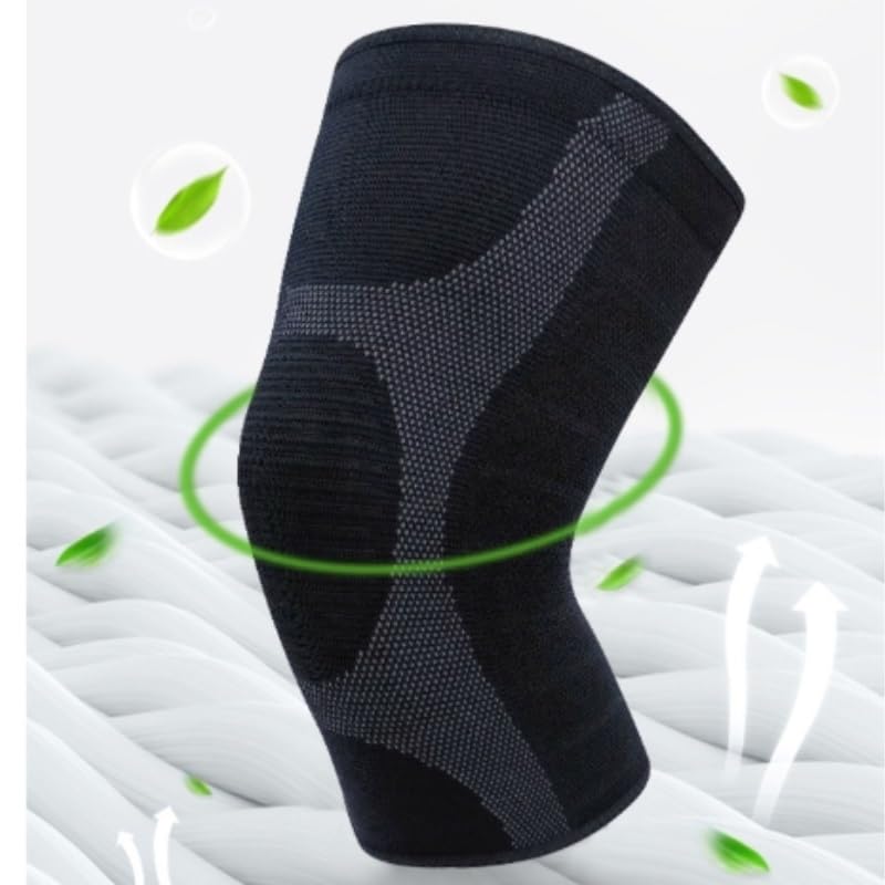 Nylon Elastic Knitted Warm Protection Cycling Fitness Running Sports Knee Pads