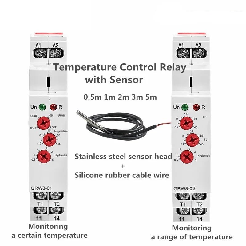 Relé de control de temperatura GRW8 para regular la calefacción industrial 2
