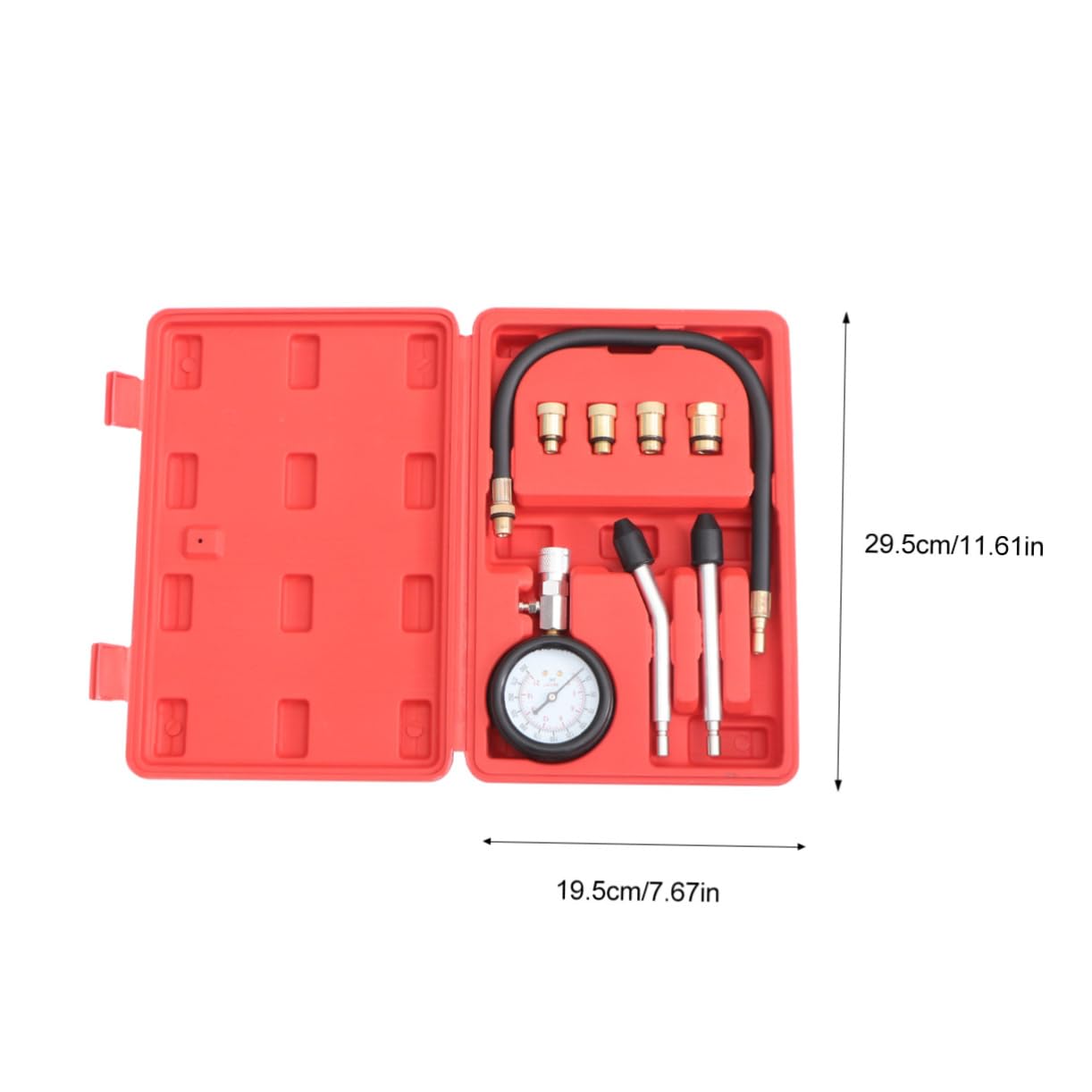 GLEAVI 0-300 Psi Cylinder Pressure Gauge Fuel Injector Pressure Tester for Car M10 Adapters