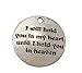 Yansanido Pack of 10 Alloy Silver ''I Will Hold You.'' Round DIY Antique Message Charms Pendant for Making Bracelet and Necklace (I Will Hold You in My Heart Until I Hold You in Heaven)